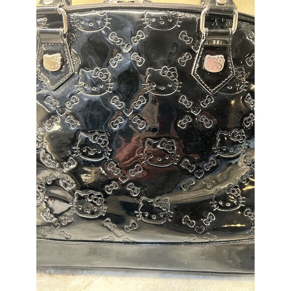 Loungefly Sanrio Hello Kitty Bowler Tote Large Bag Embossed City Bag Pink Inside - Picture 8 of 16